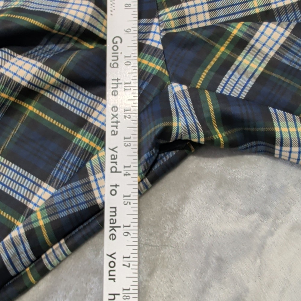 Alexia Admor Womens 4 Plaid Pants Green Blue Tartan Dark Academia Preppy P178 - Picture 6 of 9